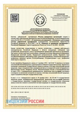 Приложение к сертификату для ИП Самара Сертификат СТО 03.080.02033720.1-2020